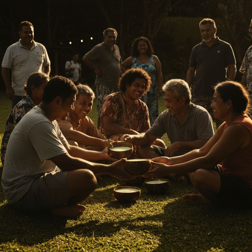Traditional Pacific Island kava ceremony